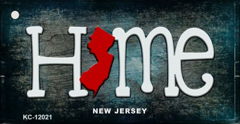 New Jersey Home State Outline Novelty Key Chain KC-12021