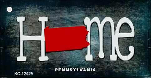 Pennsylvania Home State Outline Novelty Key Chain KC-12029