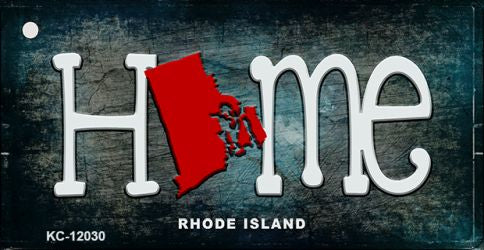 Rhode Island Home State Outline Novelty Key Chain KC-12030