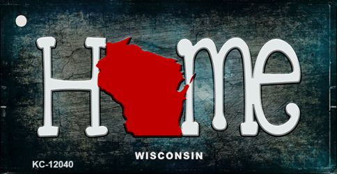 Wisconsin Home State Outline Novelty Key Chain KC-12040