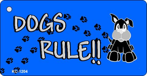 Dogs Rule Novelty Metal Key Chain KC-1204