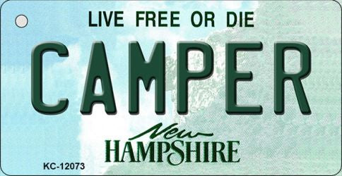 Camper New Hampshire State Novelty Metal Key Chain KC-12073