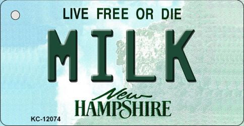 Milk New Hampshire State Novelty Metal Key Chain KC-12074