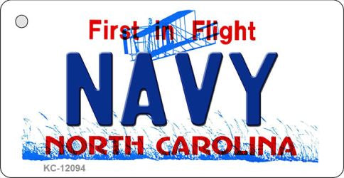Navy North Carolina State Novelty Metal Key Chain KC-12094