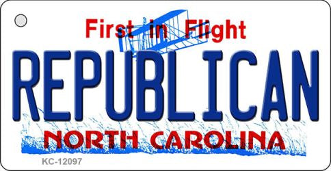 Republican North Carolina State Novelty Metal Key Chain KC-12097