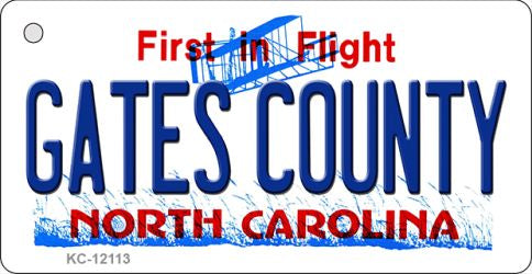 Gates County North Carolina State Novelty Metal Key Chain KC-12113