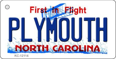Plymouth North Carolina State Novelty Metal Key Chain KC-12114
