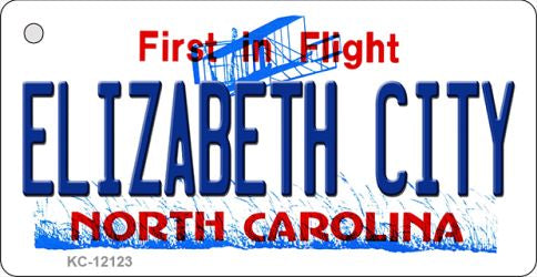 Elizabeth City North Carolina State Novelty Metal Key Chain KC-12123