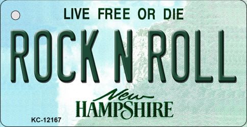Rock N Roll New Hampshire Novelty Metal Key Chain KC-12167