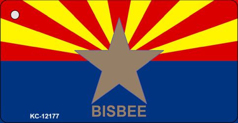 Bisbee Arizona Flag Novelty Metal Key Chain KC-12177