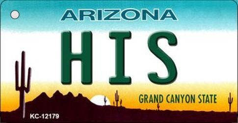 His Arizona Novelty Metal Key Chain KC-12179