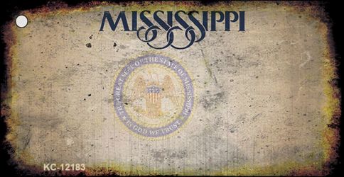 Mississippi Great Seal Rusty Blank Novelty Metal Key Chain KC-12183