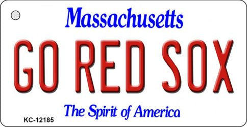 Go Red Sox Massachusetts Novelty Metal Key Chain KC-12185
