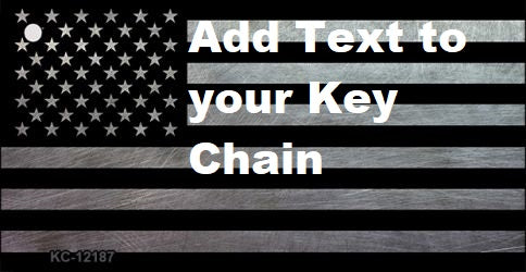 American Flag Novelty Metal Key Chain Customize with your own words, texts, name