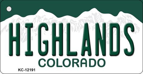 Highlands Colorado Novelty Metal Key Chain KC-12191