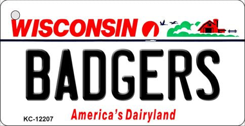 Badgers Wisconsin Novelty Metal Key Chain KC-12207