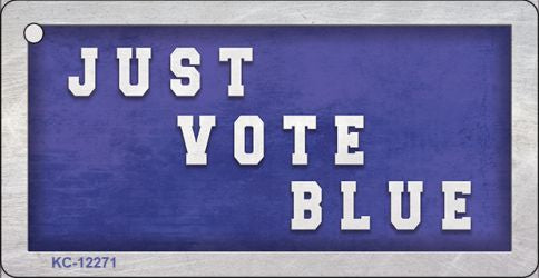 Just Vote Blue Novelty Metal Key Chain KC-12271