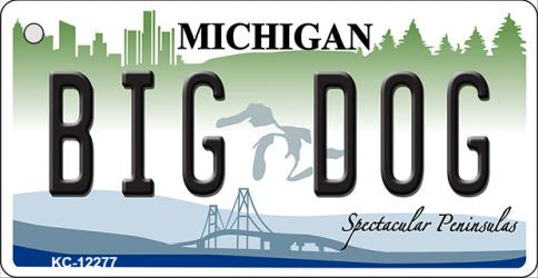 Michigan Big Dog Novelty Metal Key Chain KC-12277