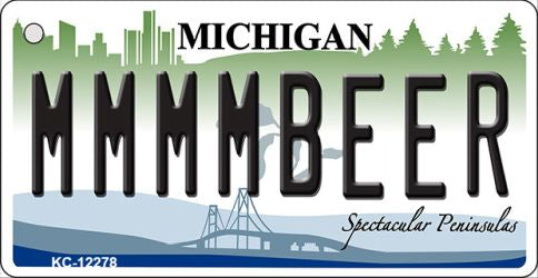 Michigan MMMMBeer Novelty Metal Key Chain KC-12278