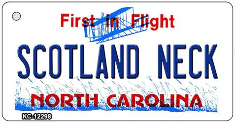 North Carolina Scotland Neck Novelty Metal Key Chain KC-12298