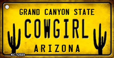 Arizona Cowgirl Novelty Metal Key Chain KC-12323