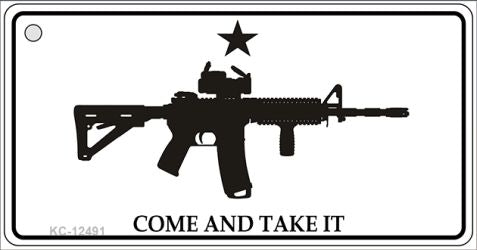 Come and Take It Novelty Metal Key Chain KC-12491