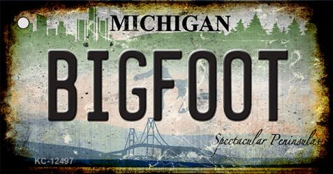 Bigfoot Michigan Novelty Metal Key Chain KC-12497