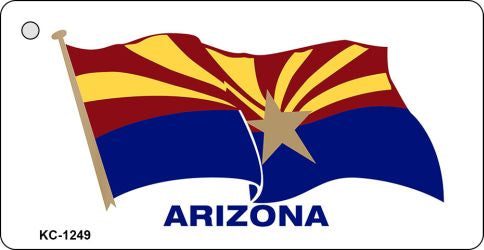 Arizona Waving State Flag Novelty Aluminum Key Chain KC-1249