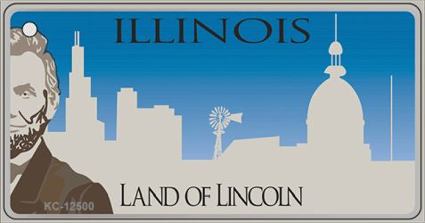Illinois Blank Novelty Metal Key Chain KC-12500