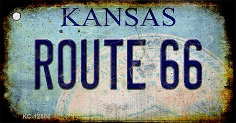 Route 66 Kansas Novelty Metal Key Chain KC-12506
