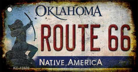 Route 66 Oklahoma Novelty Metal Key Chain KC-12509