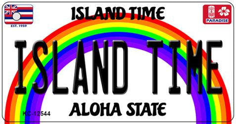 Island Time Novelty Metal Key Chain KC-12544