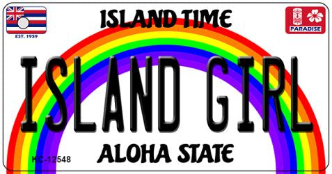 Island Girl Novelty Metal Key Chain KC-12548