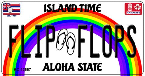 Flip Flops Novelty Metal Key Chain KC-12557