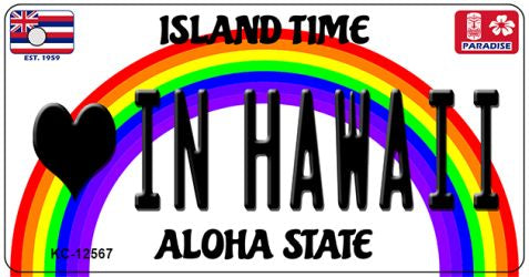 Love In Hawaii Novelty Metal Key Chain KC-12567