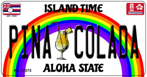 Pina Colada Novelty Metal Key Chain KC-12575