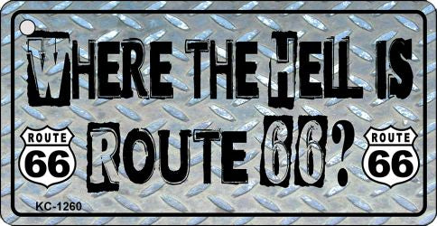 Where Is Route 66 Novelty Metal License Plate Tag KC-1260