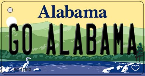 Go Alabama Novelty Metal Key Chain KC-12612