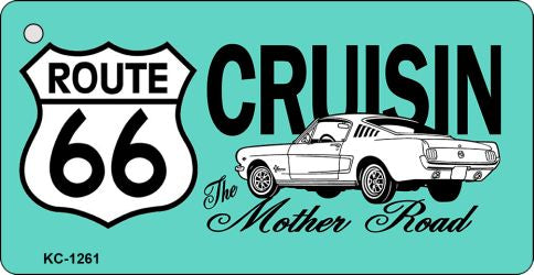 Cruisin Route 66 Novelty Metal Key Chain KC-1261