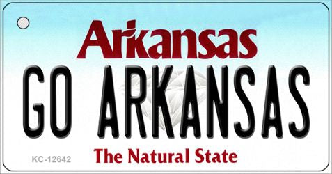 Go Arkansas Novelty Metal Key Chain KC-12642