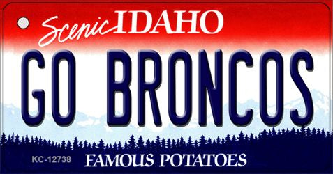 Go Broncos Novelty Metal Key Chain KC-12738