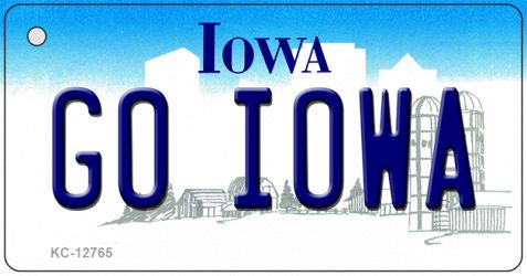 Go Iowa Novelty Metal Key Chain KC-12765