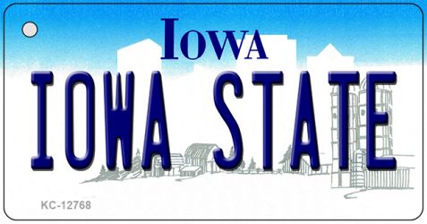 Iowa State Novelty Metal Key Chain KC-12768