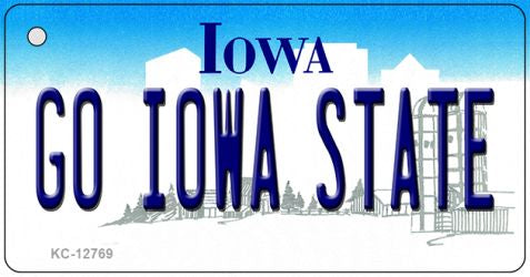 Go Iowa State Novelty Metal Key Chain KC-12769