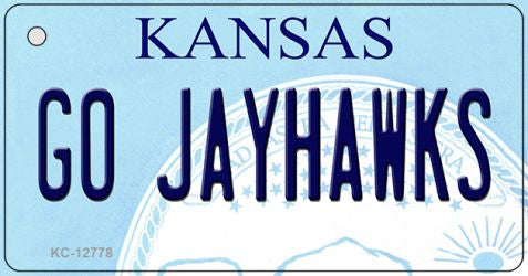Go Jayhawks Novelty Metal Key Chain KC-12778