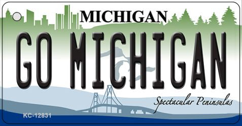 Go Michigan Novelty Metal Key Chain KC-12831