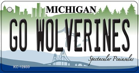 Go Wolverines Novelty Metal Key Chain KC-12833