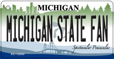 Michigan State Fan Novelty Metal Key Chain KC-12836