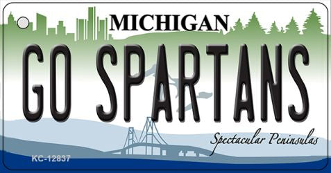 Go Spartans Novelty Metal Key Chain KC-12837