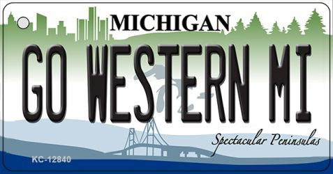 Go Western Michigan Novelty Metal Key Chain KC-12840